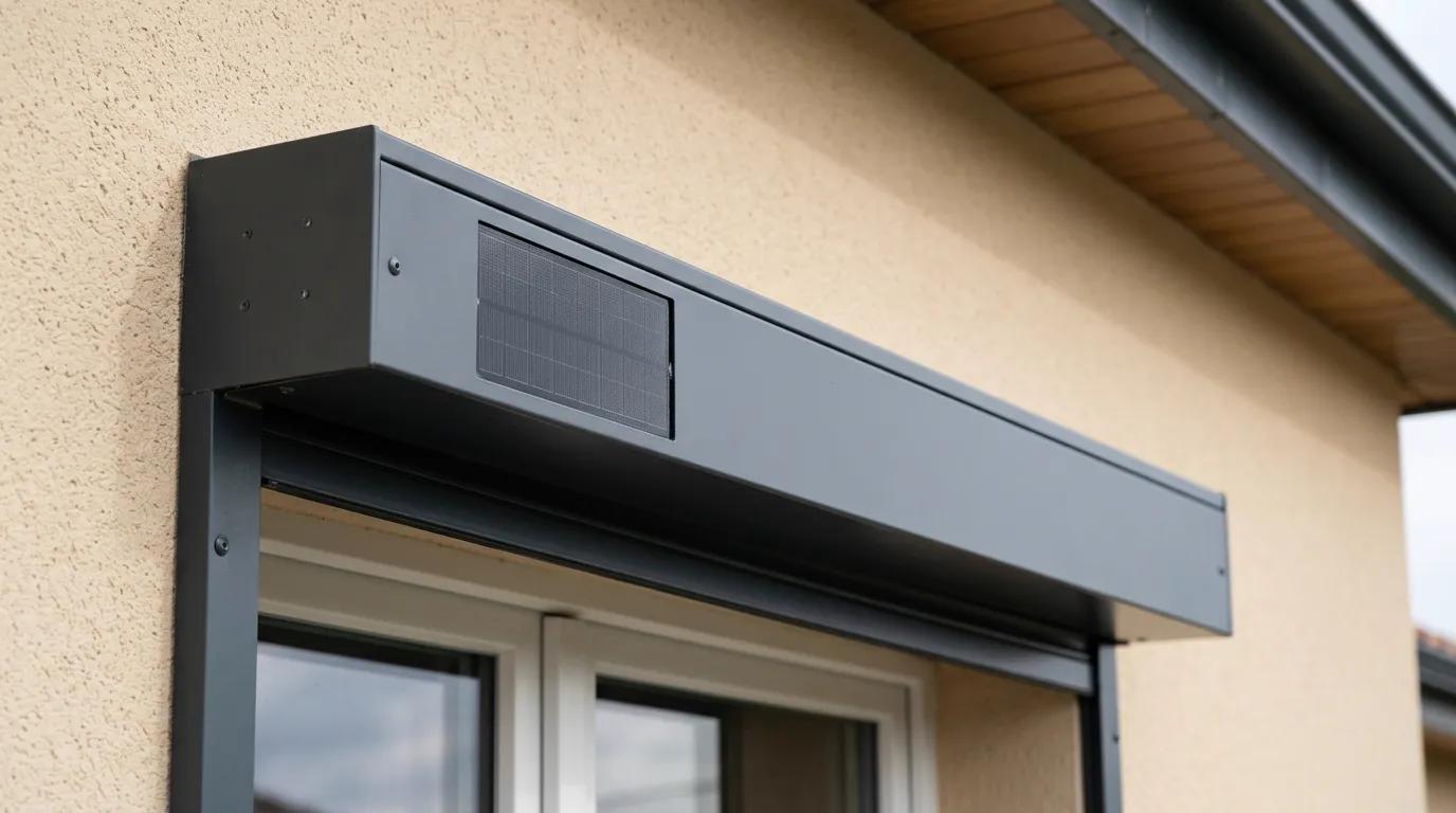 Coffre de volet roulant solaire Bubendorff avec panneau photovoltaïque